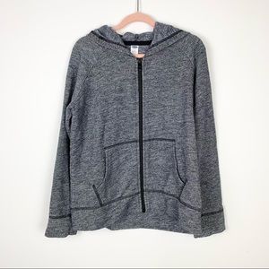 Old Navy Kids Gray Hooded Soft Lined Zip Up Jacket